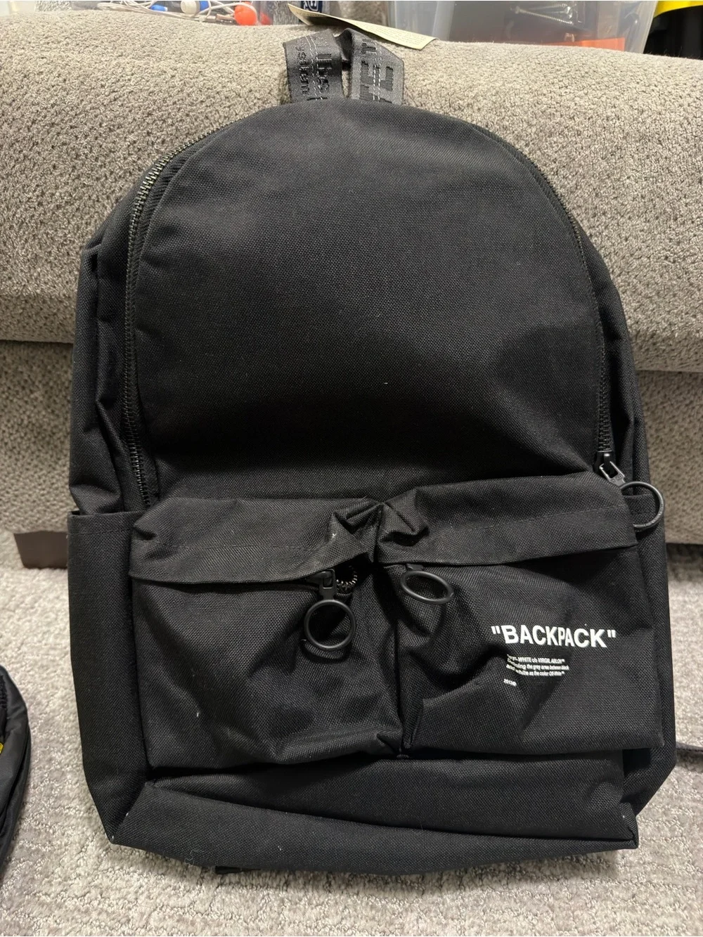 Off-White Black Backpack with 